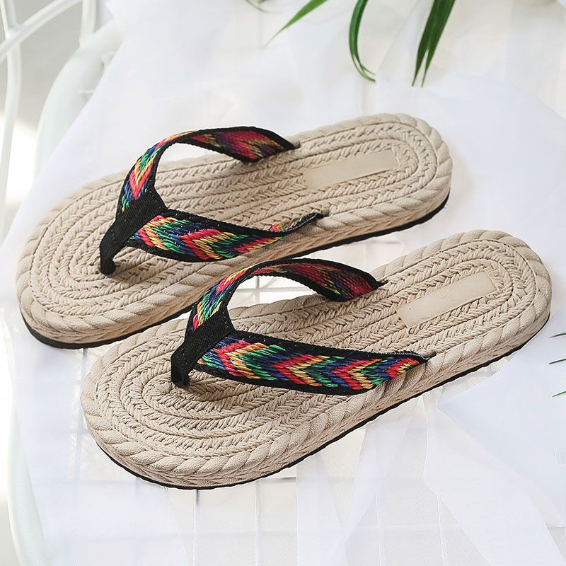 

Summer Slippers Women's Versatile Soft Soles Outdoor Comfortable Clip Toe Flip-Flop Beach Sandals Factory Direct Sale, Black