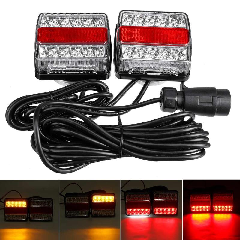 

Emergency Lights 2pcs 12V Magnetic LED Car Truck Tail Light Brake Warning Signal Lamp For Trailer Caravans Campers ATV Boat RV