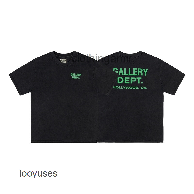 

Fashion Tshirts Galleryes Depts Niche Mens Designer 2022 T Fashion Shirts Wash Water Shirt Short Sleeve Men' Women' High Street Casual Loose T-shirt Batch, Black
