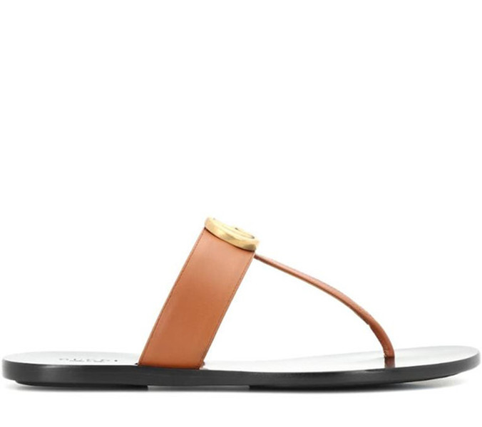 

2022 Summer Slides Horsebit Women,Men Flip Flops Leather Sandal with Double Metal Black White Brown slippers Outdoor Beach Casual Sandals