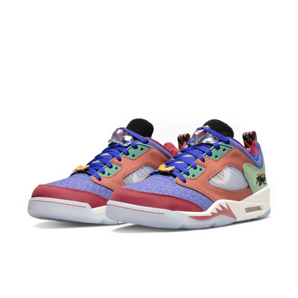 

Retro mens jumpman 5s low basketball shoes aj55 Doernbecher Freestyle Michael DB Multicolor CNY Canvas Black sneakers tennis with box, White navy gold