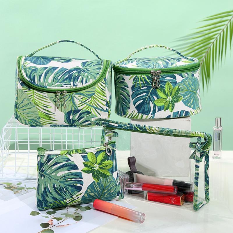 Cosmetic Bags & Cases Fashion Travel Ladies Canvas Storage Make Up Bag Pure Cotton Creative Printing Beauty Wash BagCosmetic