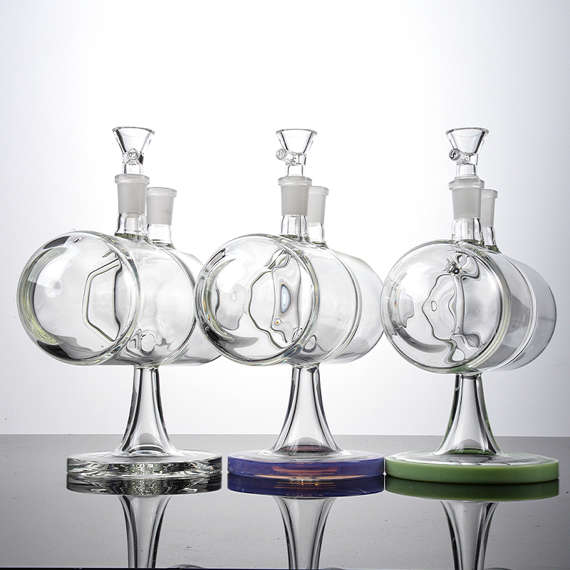 

14mm Female Joint Unqiue Hookahs Infinity Waterfall Smoking Accessories Perc Glass Bongs Invertible Gravity Pipe Dab Oil Rigs With Bowl XL-2061