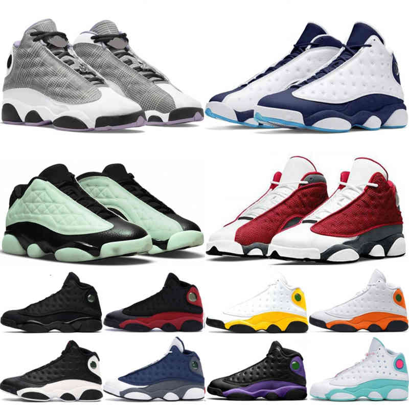 

Discount Jordns Men Women Basketball Shoes 13 13s Jumpman Obsidian Red Flint Aurora Green Houndstooth Mens Outdoor Sports Womens Bred Trainers 36-47 Chaussures, #5 court purple 40-47