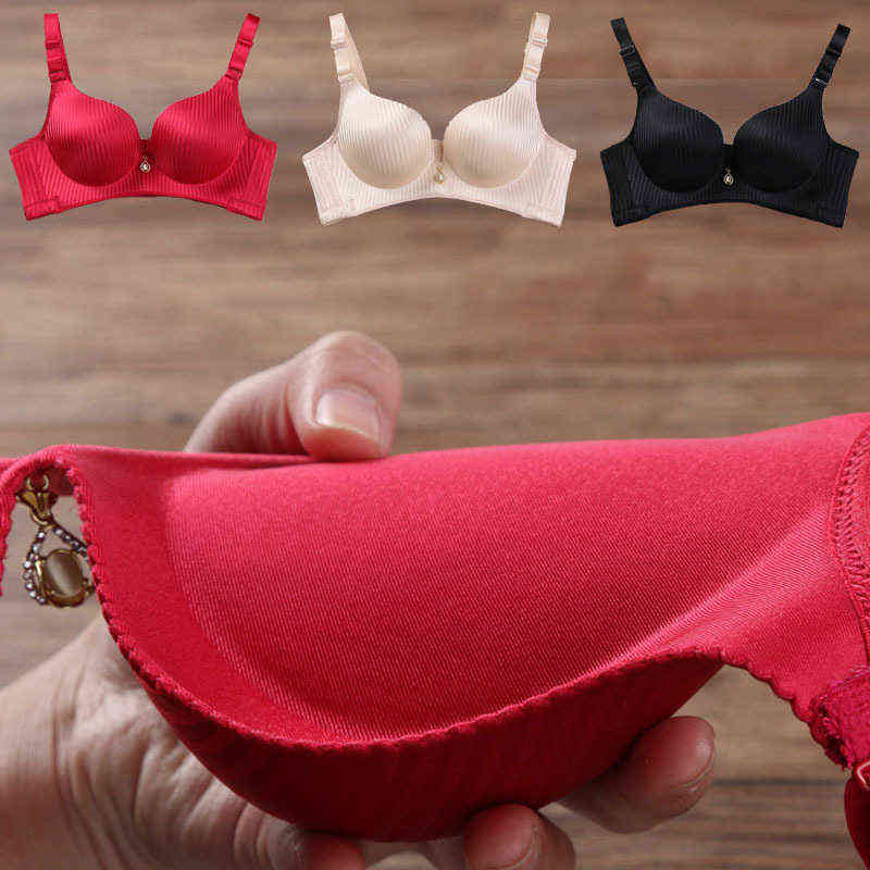 

New Bra Girl's Thickened Steamed Bread Cup 8cm Adjustable Underwear No Mark No Steel Ring Breast Bra T220726, Shrimp meal