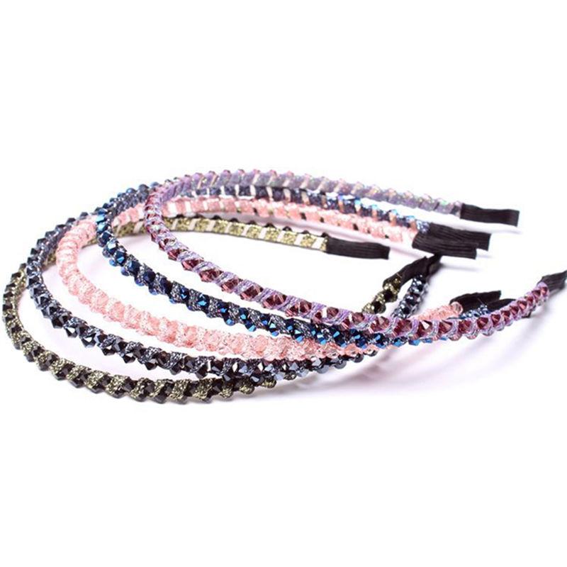 

Hair Clips & Barrettes 5 Pcs/lot Women Lady Girl Crystal Metal Colors Hairband Bling Headband Jewelry Band Accessories