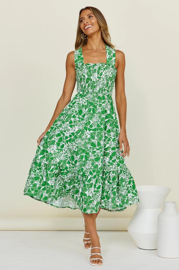 

Casual Dresses WildPinky 2022 Bohemian Holiday Women Summer Print Dress Elegant Square Collar Long Sundress Sexy Bandage Backless Midi Dress, Blue