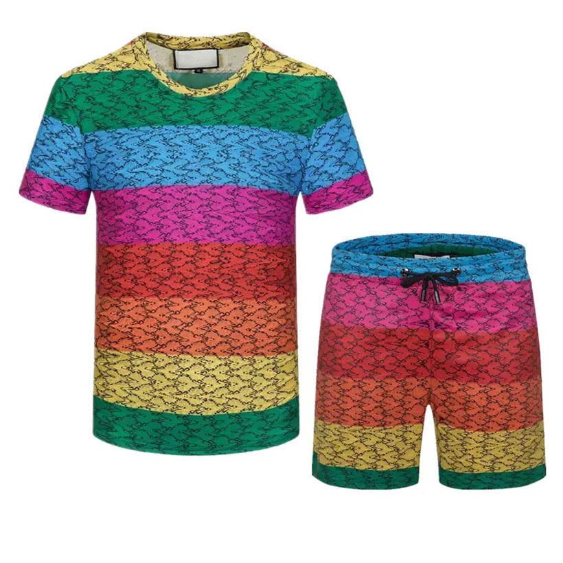 

Men's Tracksuits Casual Sets Summer Short Sleeve T-Shirt And Shorts Camouflage Tracksuit Men Joggers Set Fashion Male Sweatsuits Plus