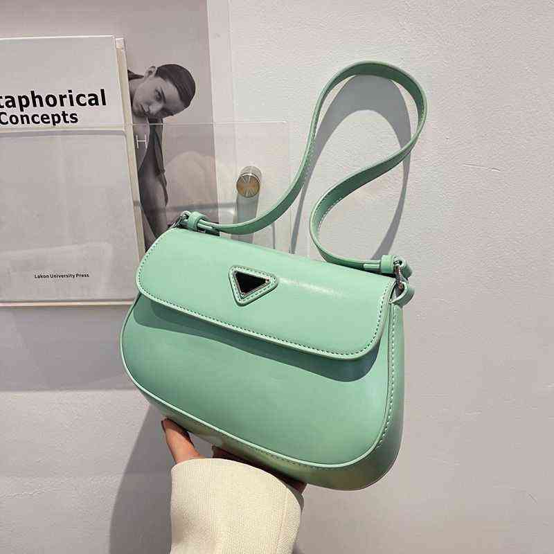 

Handbag popular bag women 2022 new simple armpit bag sling shoulder hand mirror bread bag, Green