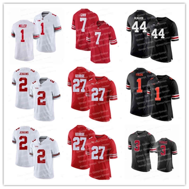 

N3740 Ohio State Buckeyes Football Jersey Ezekiel Elliott Michael Thomas Ted Ginn Jr. Carlos Hyde Terrelle Pryor Curtis Samuel Braxton Miller, 5 garrett wilson red