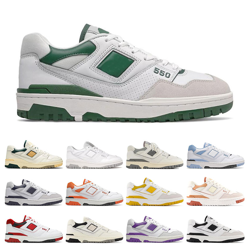 

550 running shoes for men White Green Yellow Grey UNC Cream Black Syracuse Panda Burgundy Cyan Purple Shadow women outdoor sports trainers, 1 white green