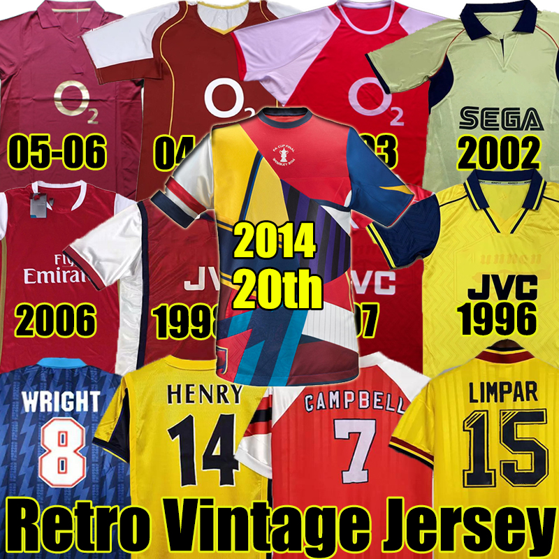 

Gunners HENRY Retro Soccer Jerseys Arsen HIGHBURY PIRES REYES 2004 02 03 05 06 92 93 94 95 96 98 99 BERGKAMP ADAMS Persie Galla 88 89 90 Vintage Classic FOOTBALL SHIRT, Asenna 2005-06 home