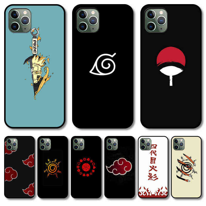 

Japanese anime Phone Case cover For iphone 12 pro max 11 8 7 6 s XR PLUS X XS SE 2020 mini black cell shell AA220325