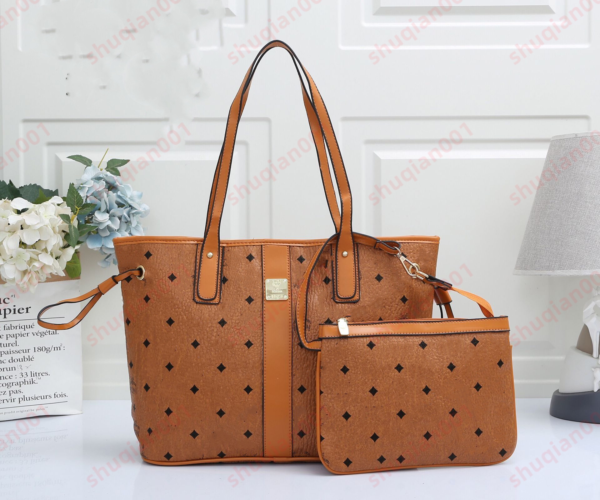 

15colors lattice 2pcs set Totes high quality bag TOP Women Double G handbags luxurys designers ladies Shoulder Bags handbag lady clutch purse retro Backpack mc, 10