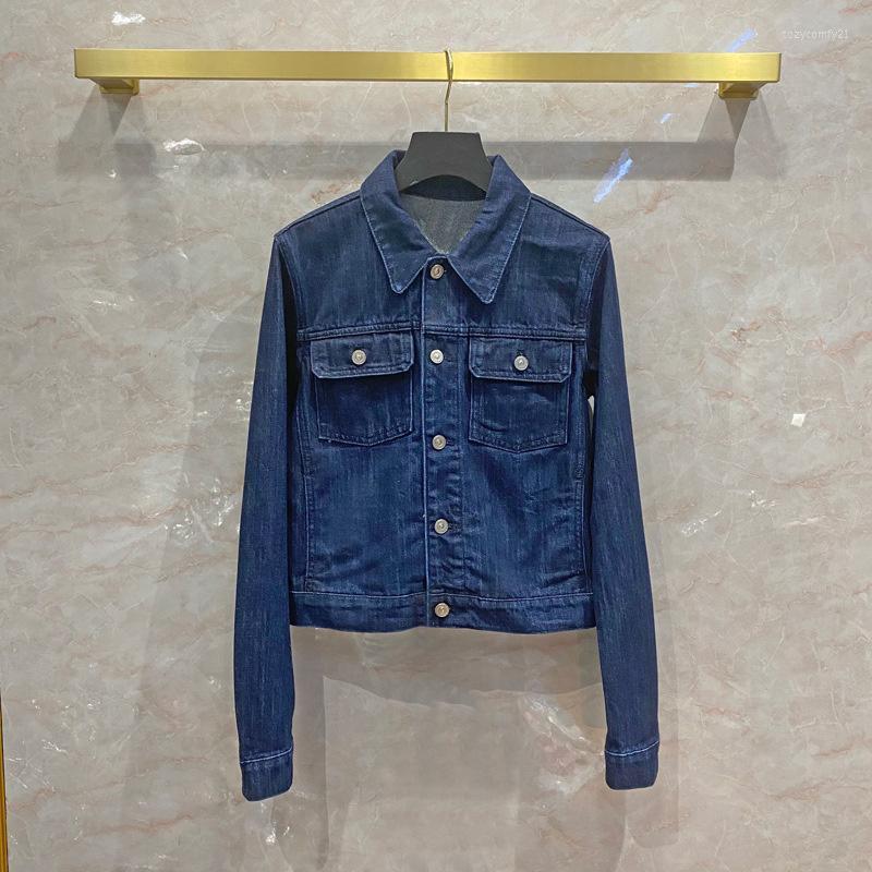 

Women' Jackets Earth Animal Embroidered Denim Women Top Quality 3D Cut Long Sleeve Slim Autumn 2022, Blue