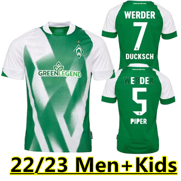 

22 23 Werder Bremen Special SOCCER JERSEY home 22 23 Marvin Ducksch Leonardo Bittencourt BLACK Schmid Friedl How Deep is Your Love FOOTBALL SHIRTS men kids set kit 555