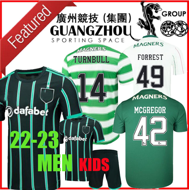 

21 22 23 Celtic Soccer Jersey Home KYOGO ABADA AJETI Away Soccer Shirt Third FORREST TURNBULL JOTA 2021 2022 2023 Football Uniforms shirts Adult Kids fans player top, 22/23 away