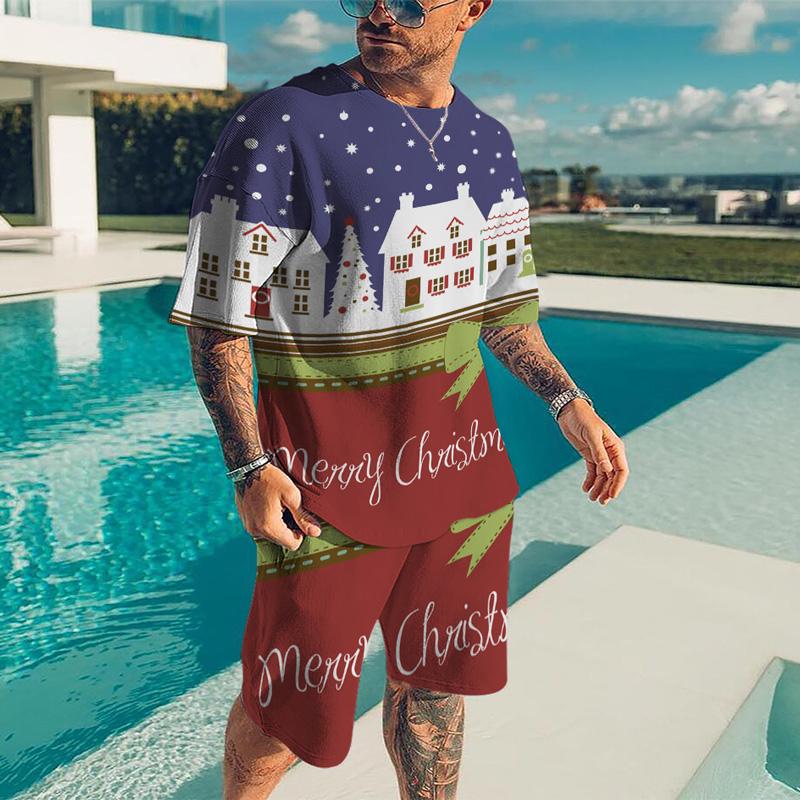 

Men's Tracksuits Swimming Pool Beach Men'sSets Men's Fashion Bodybuilding Merry Chrismas Loose Tracksuit Harajuku Hip-HopTrend SetsM, Kz-ot274
