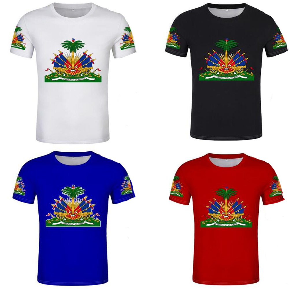 

HAITI Flag 3D Print T Shirt for Aldult and Kids French Haitian Republic T-shirt National Emblem Graphic Tees Football Jersey, 001