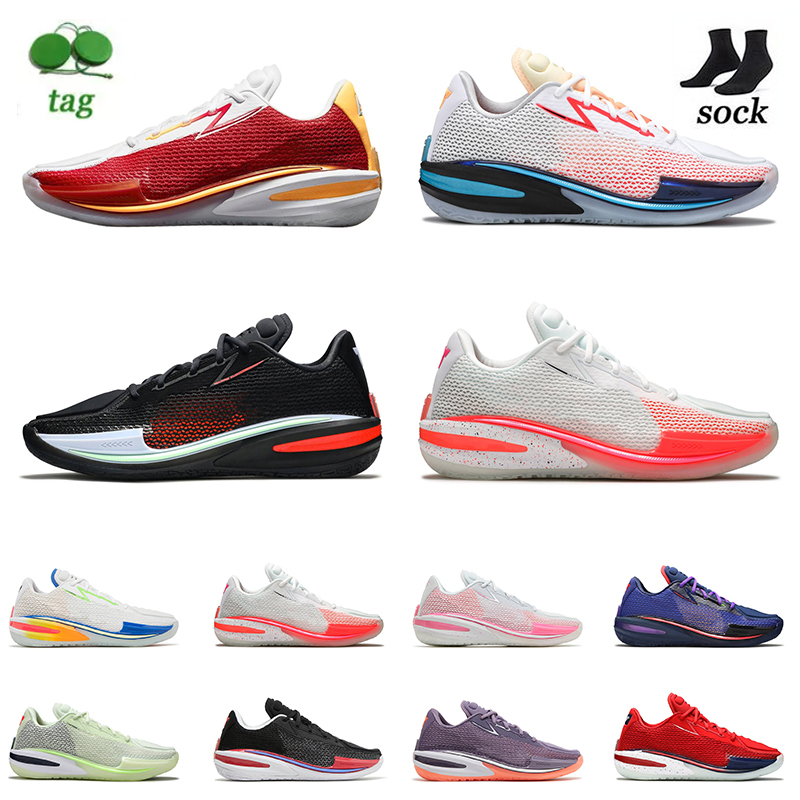 High Quality Mens Low Zooms GT Cut OG Basketball Shoes Big Size 12 Rawdacious Think Pink Black White Laser Blue Rawdacious Team USA Mesh Knit Sne