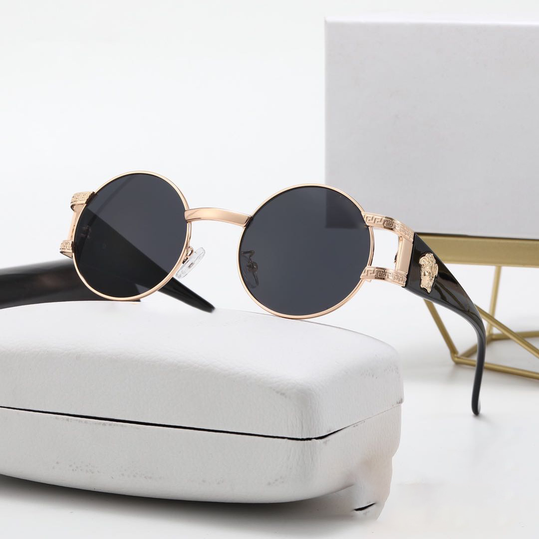 

Top Designer Sunglasses Men Women UV400 round Polarized Lens Metal Frame Brand Fashion Pilot Driving Outdoor Sports Travel Beach Island Sunglasses 2282