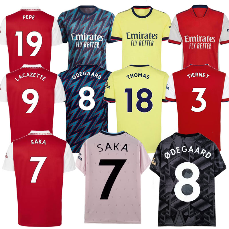 

21 22 23 SMITH ROWE PEPE SAKA soccer jersey Fans Player version ODEGAARD THOMAS MARTINELLI TIERNEY ArSen 2021 2022 2023 football tops shirt Men Kids kit uniforms, Adult shirt
