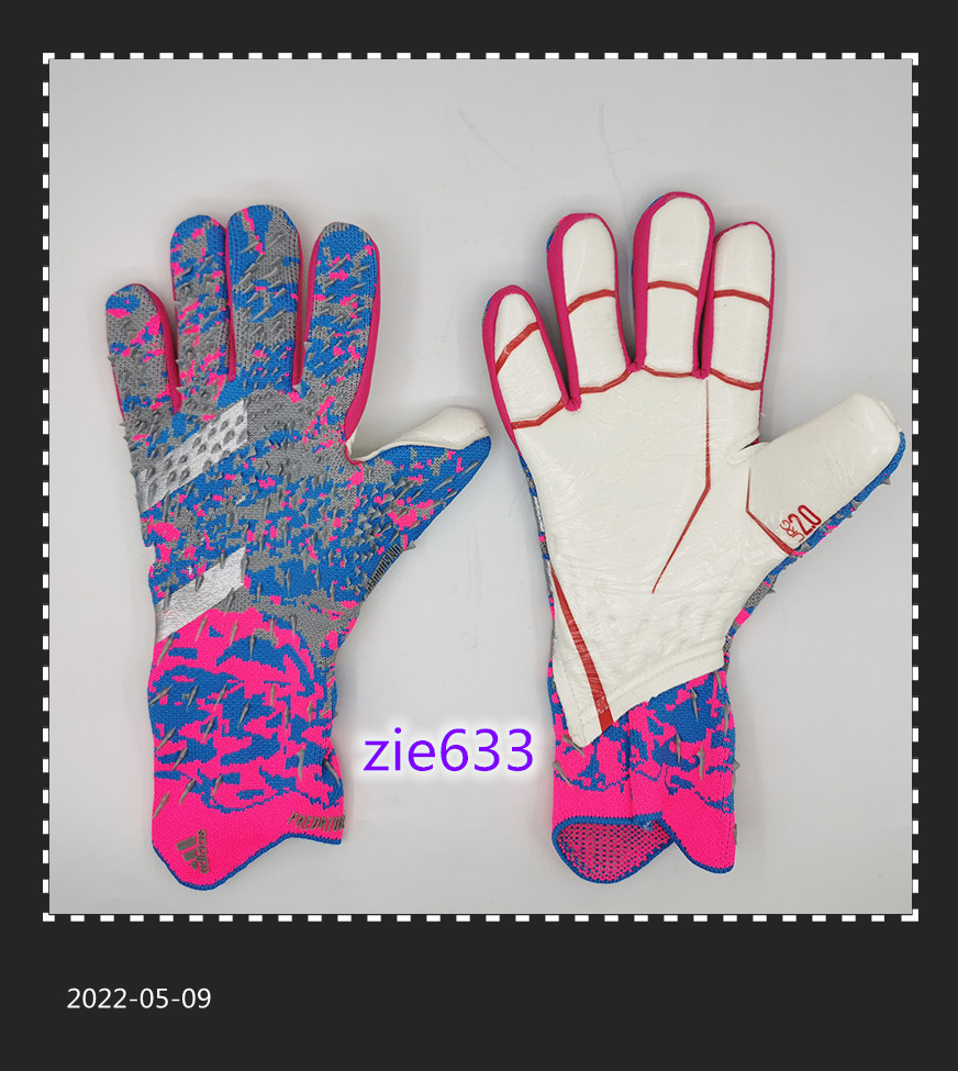 

2022 4MM Men Kids Size Latex Professional Soccer Goalkeeper Gloves no Finger Protection Football Match Gloves, Red