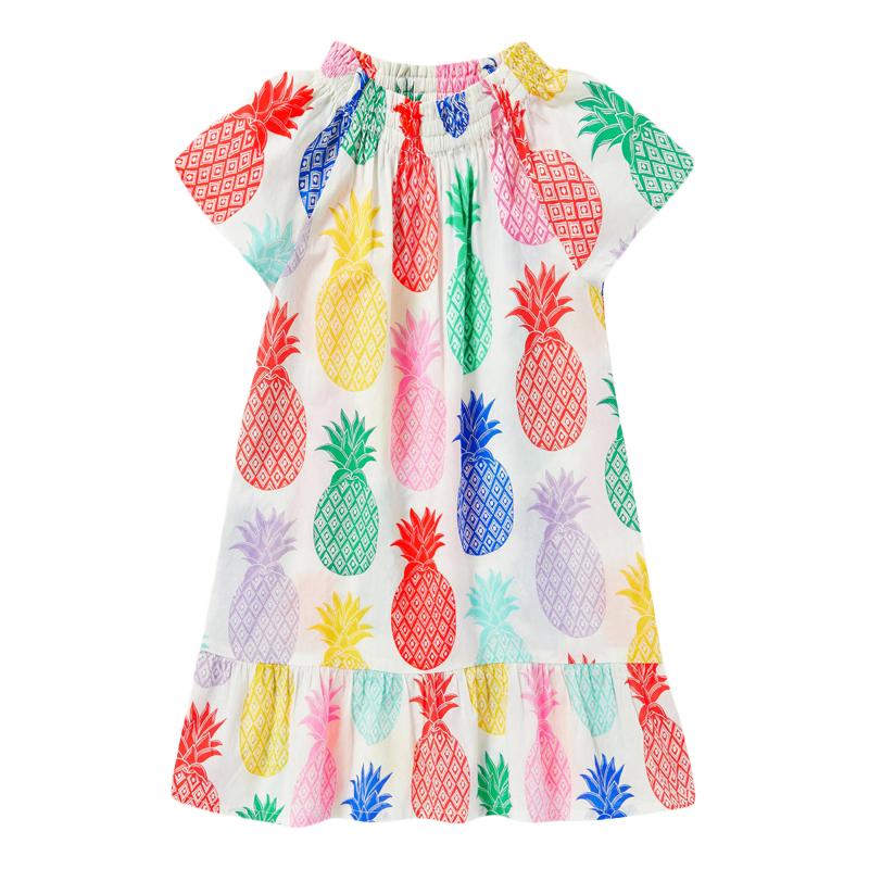 

Girl's Dresses Little Maven 2022 Fashion Summer Dress Nylon Pineapple Baby Girls Clothes Cotton Comfort And Pretty For Kids 2-7 YearGirl's, S1231 photo