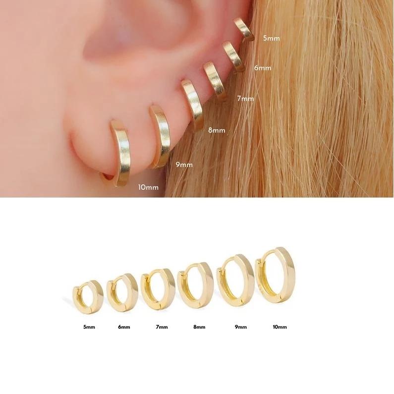 

Hoop & Huggie Delicate 925 Sterling Silver Simple Small Slim Circle Round Earring For Women Children Minimal Jewelry WholesaleHoop