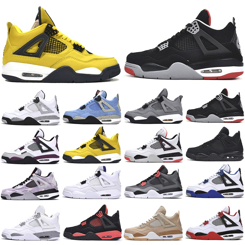 

Top Quality Mens Womens Retro aj4 4s Zen Master University Blue Casual Basket Shoes Black Cat Fire Red Tech White Purple Metallic jordens 4 Sneakers aj shoe jorden, 10