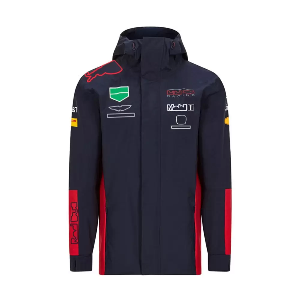 

f1 racing suit long-sleeved jacket windbreaker autumn winter formula one team clothing jacket rain and wind, Yellow
