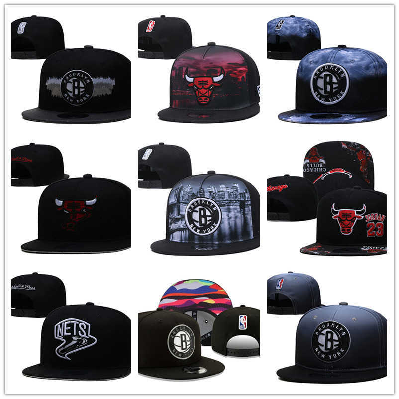 

Snapbacks Brooklyn''Nets''hat Chicago''Bulls''Caps Basketball hats Adjustable Fit Hat black red