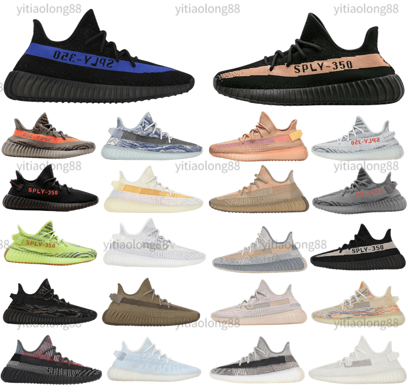 adidas Yeezy Boost 350 Men Women Running Shoes Slippers Static Reflective Dazzling Blue Zebra Bred Beluga Mens Womens Trainers Outdoor Sports Sne