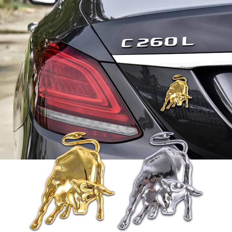 

Creative personality Lamborghini cattle sports metal stickers 3D three-dimensional modified personality aluminum stickers, Black