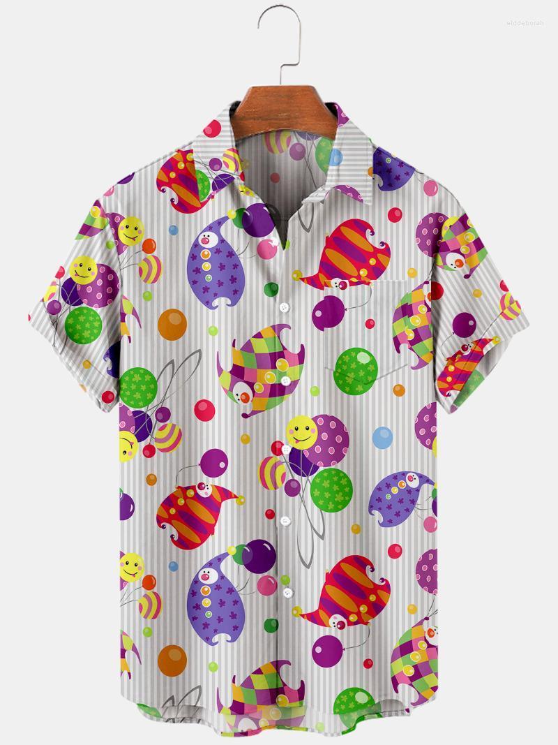 

Men's Casual Shirts Men's Trend Harajuku Spring/Summer Plaid Shirt Short Sleeve Chest Pocket Design Fashion Print Button 69Men's Eldd22, 1 w a606