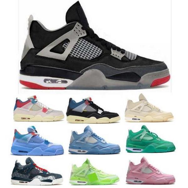 

Off Basketball Shoes 4 4s Union Guava Ice Sail Noir Jumpman Sashiko Mens Women Pink 2021 Des Chaussures Scarpe Tenis Trainers, Cream