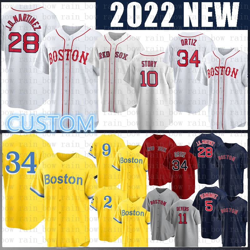 

2022 New 28 J.D. Martinez 10 Trevor Story Boston Red Baseball Jersey Sox David Ortiz Ted Williams Xander Bogaerts Enrique Hernandez Rafael Devers Alex Verdugo Plawecki, Women(size:s-2xl)hongwa