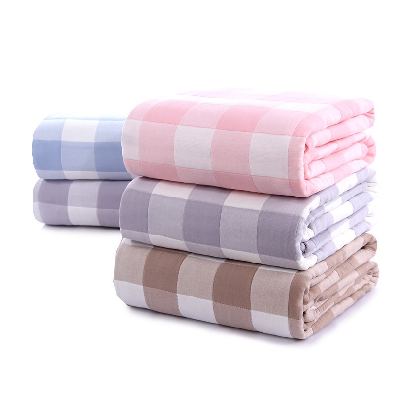 summer snowflake towel blanket cotton throw thread blankets baby adults single grey blue-image-179558915