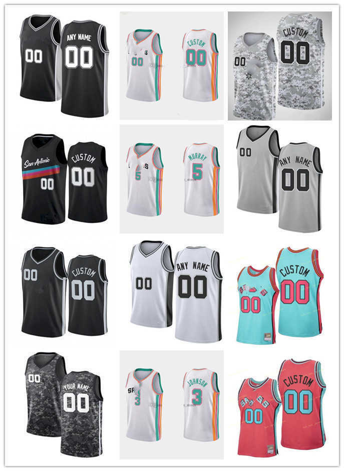 

75th Custom Men Women Youth San Antonio''Spurs''23 Zach Collins 45 Tomas Satoransky 33 Tre Jones 34 Jock Landale Basketball Jerseys, Blue