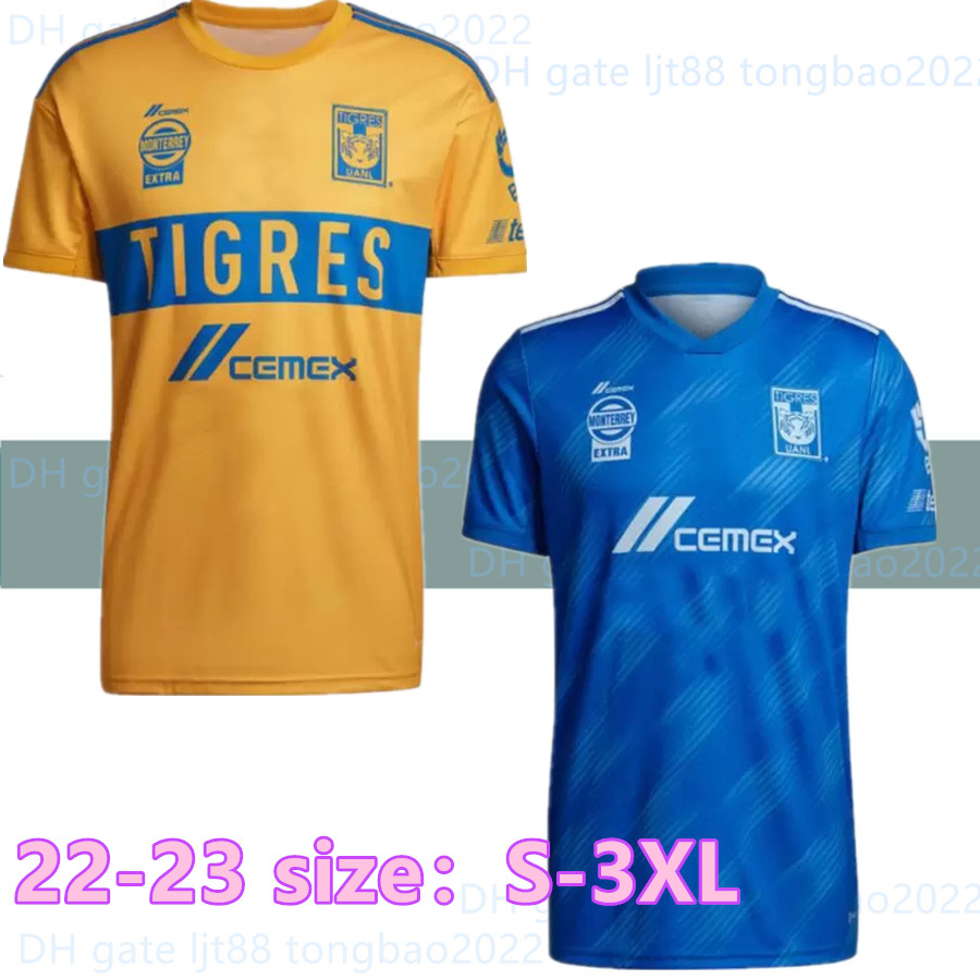 

Liga MX 2022 2023 Tigres Soccer Jerseys GIGNAC THAUVIN UANL VARGAS DAMIAN home away 22 23 football men and kids shirt 888, 22-23 away