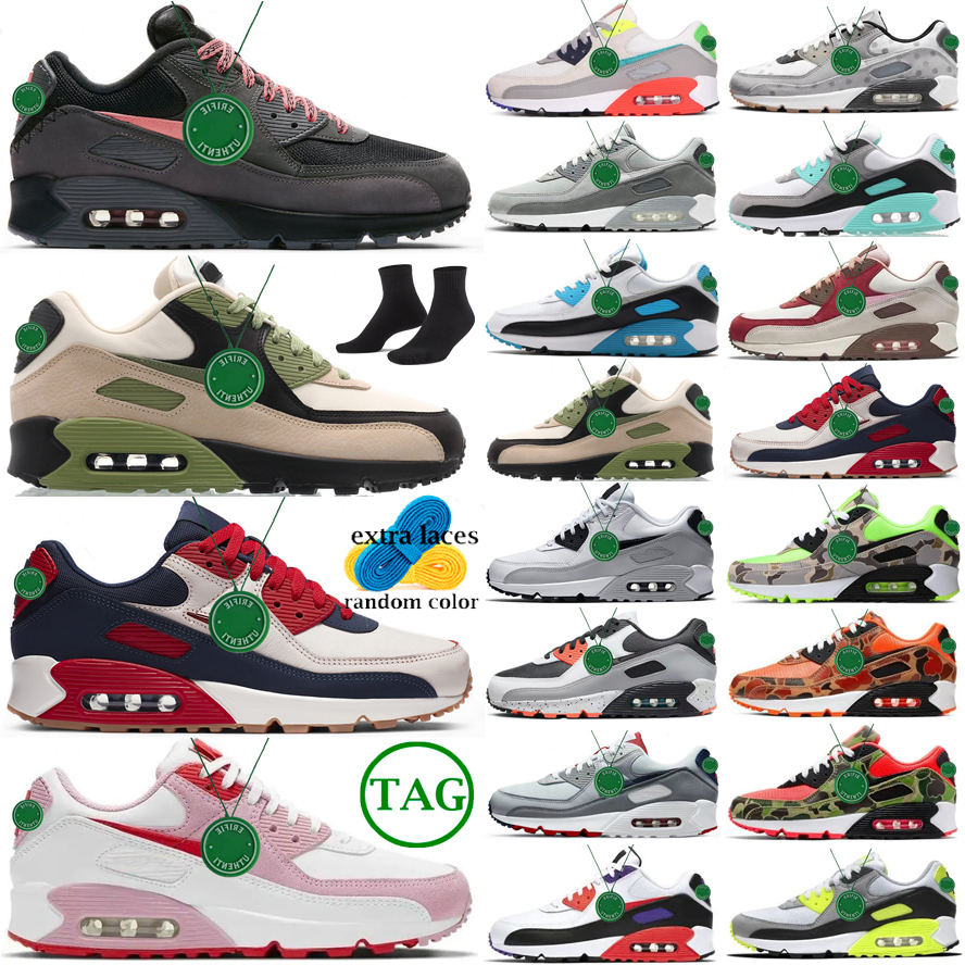 

Shoes Running OG 90 surplus airmaxs running Triple black white Rose Pink Hyper Turquoise Orange Camo Viotech Be True Laser Blue City Pack 90s airs trainer sneakers, Color # 36