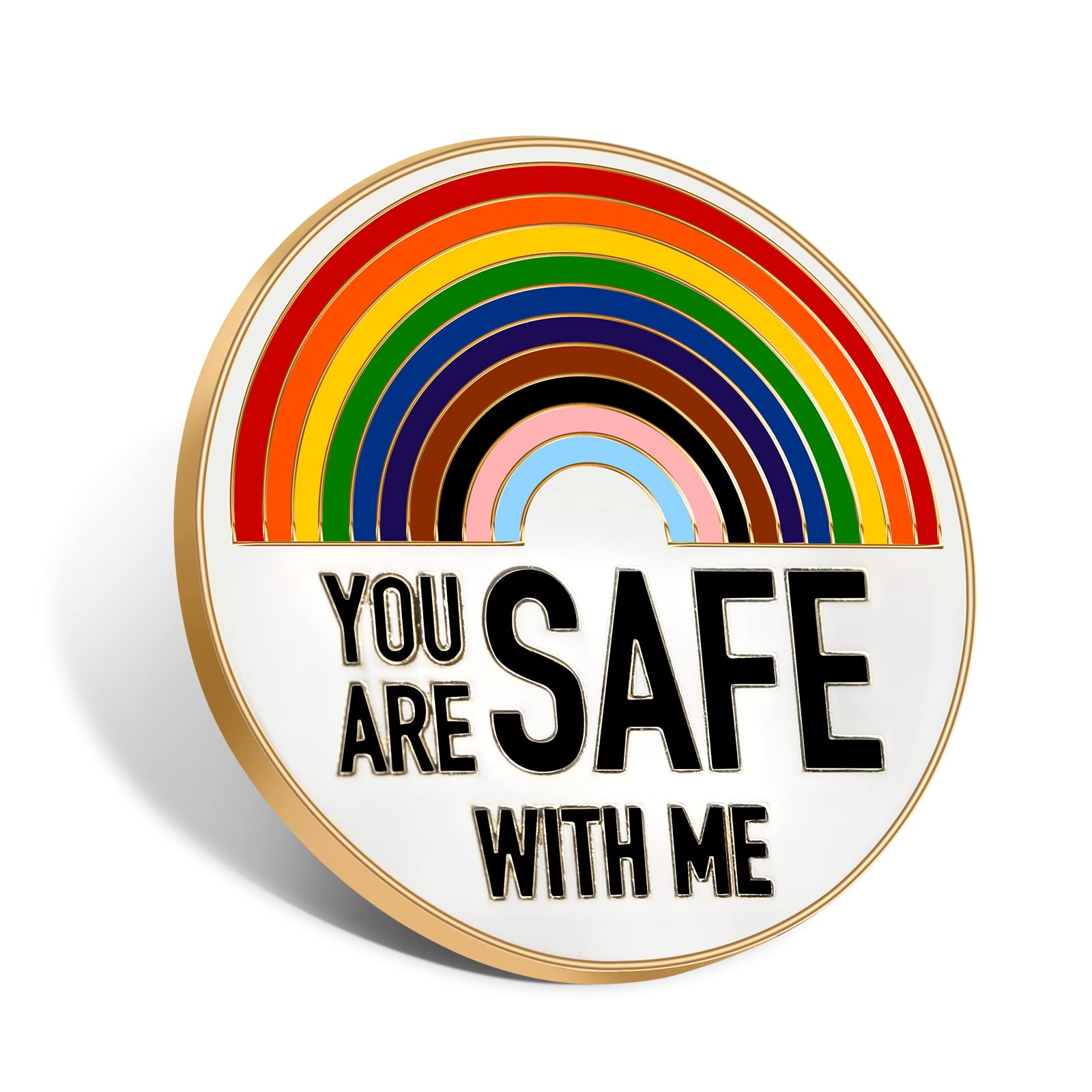 

YOU ARE SAFE WITH ME Enamel Pins Nurse Doctor Medical Students Pins Rainbow Brooch Lapel Pin Enamel pins for Clothing Backpack Hat Decoration Funny Badge Jewelry Gift