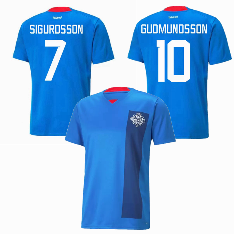 

2022 2023 Icelandic Soccer Jerseys Iceland national team home away SIGURDSSON FINNBOGASON GUDJOHNSEN BJARNASON GUDMUNDSSON 22 23 football men and kids shirt