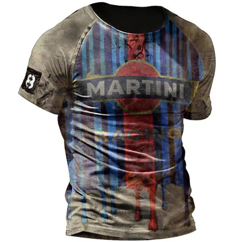 

T shirt Summer Racing Vintage 3d Print Men TshirtsFashion Men Printed Clothes, Txracing-81811