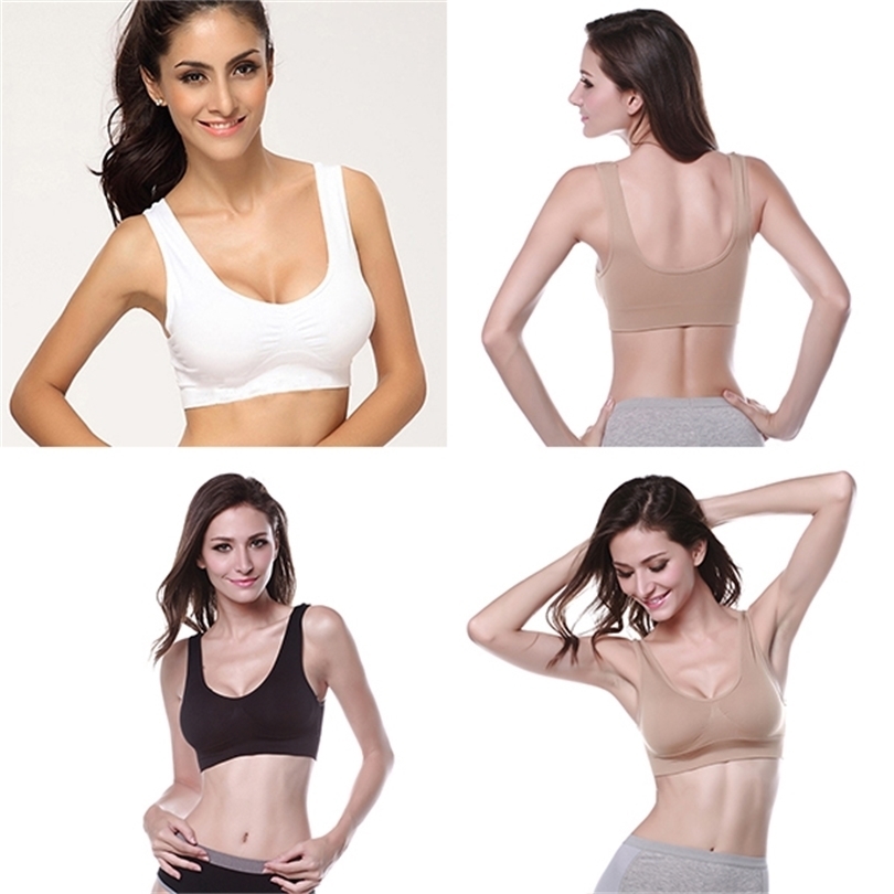 

Women Sports Bra Fitness Exercise Workout Stretch Seamless Tops Tank, White