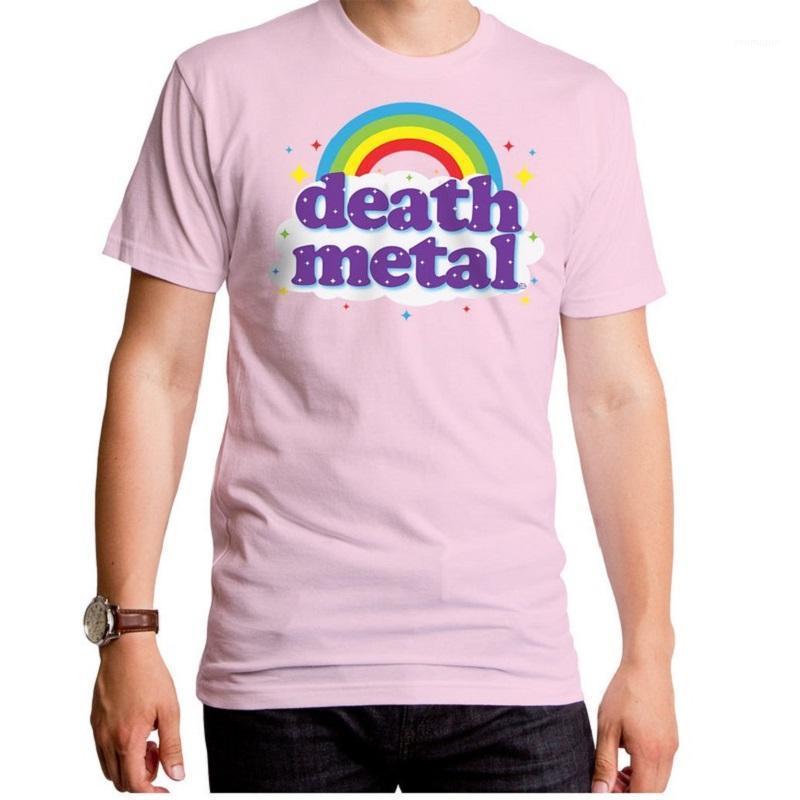 

Men' T-Shirts Death Metal Rainbow T-Shirt Unisex Women Aesthetic Kawaii Cute Cotton Pink Graphic Funny Tee Casual Streetwear Y2k Tops, Pink tee