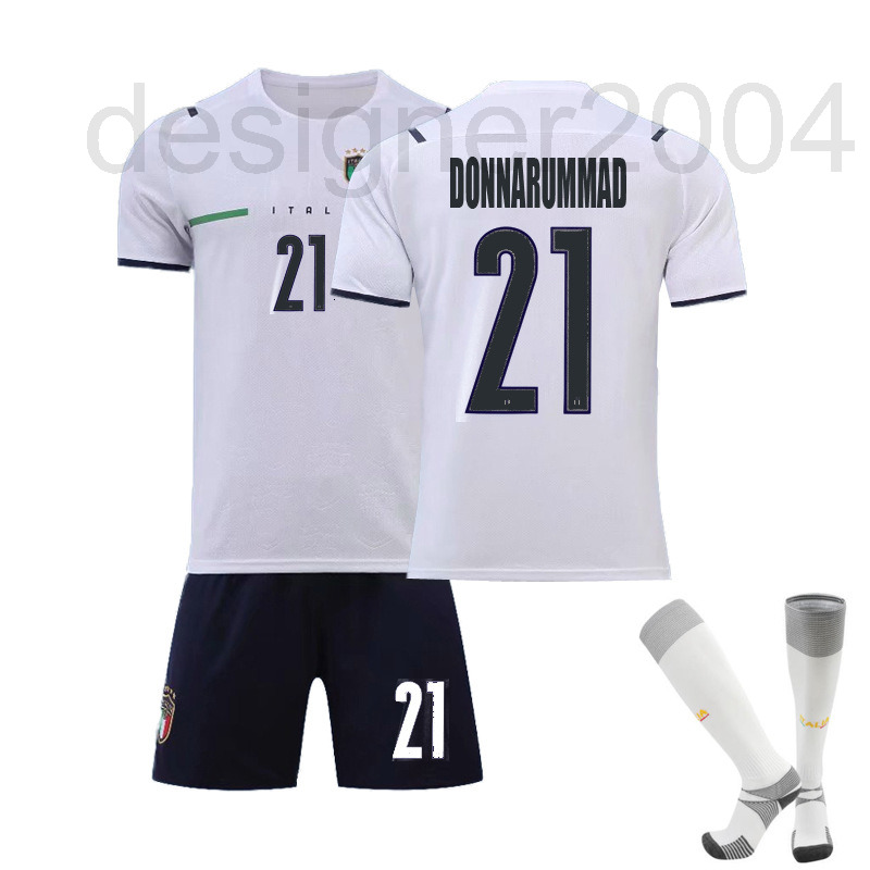 Men's Tracksuits designer Italy national team jersey No. 21 donaruma Football Shirt Adult Children's set Italian white XW6V