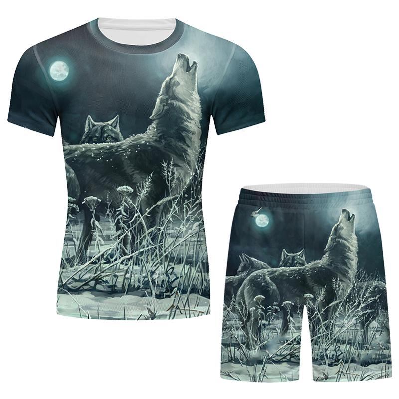 

Men's Tracksuits Cody Lundin Fashion 3D Print Wolf Design Men's Summer Comfortable Shorts And Short Sleeve Two-Pieces Style S To 4XL Siz