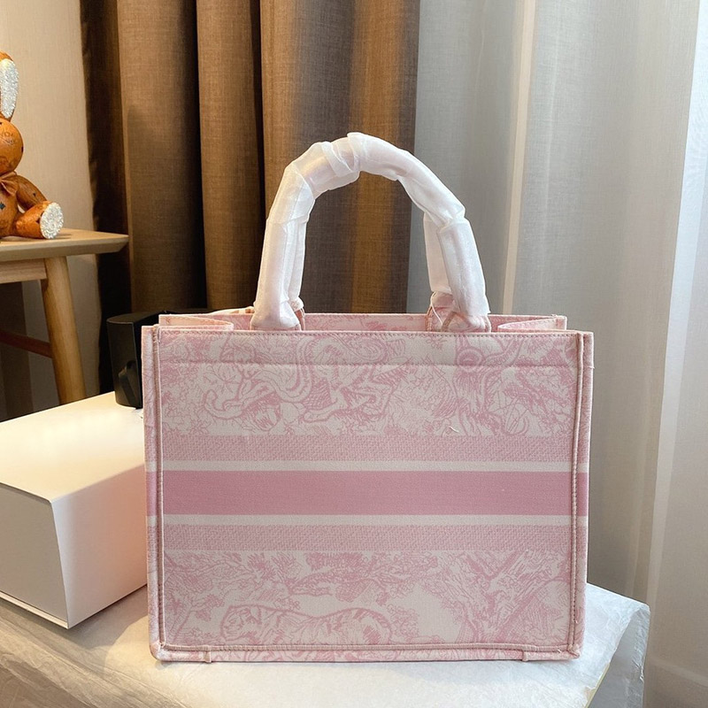 Livres de concepteurs de dupe populaires Tote Tote Pink Large taille broderie Luxurious Woman Sacs Vintage Womens Bag Sac Sac Femme Luxe Luxe Bro