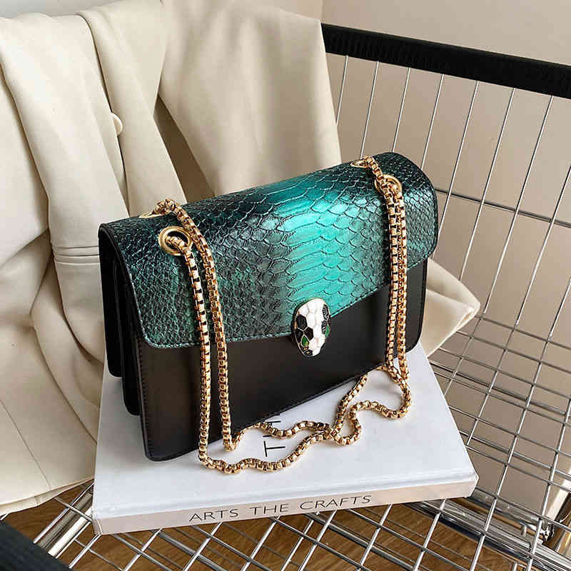 Classic serpentine single shoulder bag women's 2022 new high-level color fashion versatile chain messenger